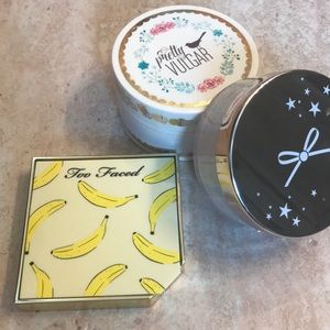 Setting powders pretty vulgar, aviator ,too faced